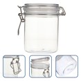 thumbnail image 3 of 550ml Honeypot Plastic Storage Jar Food Storage Container Transparent Canister, 3 of 8