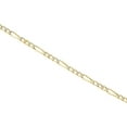 thumbnail image 2 of Real 10K Yellow Gold Diamond Cut Figaro Style Chain 2mm Necklace 24 Inches, 2 of 7