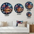 thumbnail image 4 of Designart "Finally, Bursting Fireworks" Fireworks Oversized Wall Clock, 4 of 5