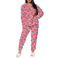 thumbnail image 1 of Conjunto de Pijama para Mujer Shendy Vendy Manga Larga Cuello Redondo con Estampado Transpirable, 1 of 4