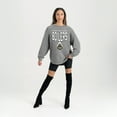 thumbnail image 3 of Women's Gameday Couture Gray Purdue Boilermakers Oversized Pure Motion Corded Sweatshirt, 3 of 4