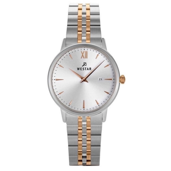 Westar Profile Two Tone Stainless Steel Silver Dial Quartz 40215SPN607 Women's Watch
