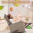 thumbnail image 5 of Chizzysit Swivel Rocker Recliner Chair for Adults, Glider Rocking Chair for Nursery, Small Recliner Chair for Small Spaces, RV, Living Room - Brown, 5 of 8