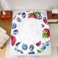 thumbnail image 5 of Manfei Blueberry Strawberry Pattern Queen Sheet Sets,Sweet Fruit Theme Flat Sheet,Red White Blue Queen Fitted Sheet For Girls Boys,Super Cozy Room Decor,4pcs, 5 of 7