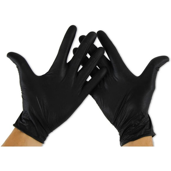 Nitrile Gloves Size M (100 units), Disposable Nitrile Gloves, Black Nitrile Gloves, Black Disposable Gloves, Nitrile Gloves (LATEX FREE)
