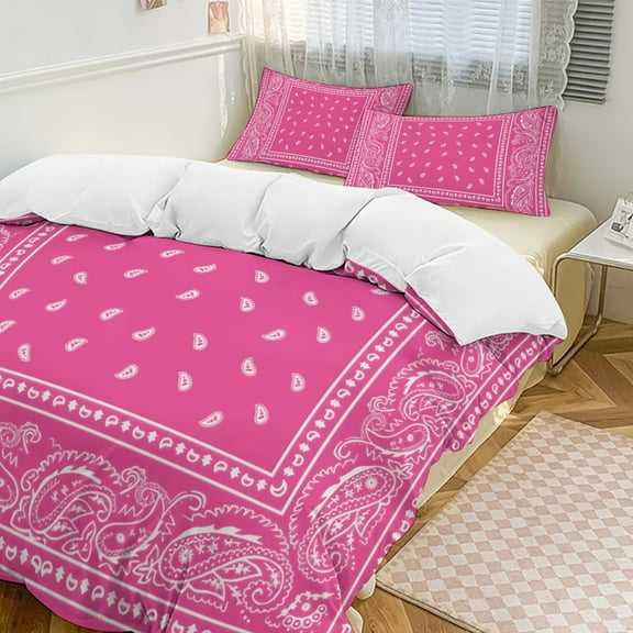 Bandana Pattern Duvet Cover Set Bedding Set Polyester Quilt Cover for Bedroom Decoration