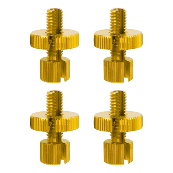 Unique Bargains 4 Pcs M8 Motorcycle Clutch Brake Cable Adjuster Screw Aluminum Alloy Brake Clutch Line Adjusting Bolt for Motorbike Scooter Dirt Bike Gold Tone