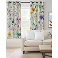 thumbnail image 2 of Country Flower Blackout Curtains, Light Blocking Print Window Curtains, Farm Leaf Botanical Pastoral Painting Thermal Insulated Window Drapes for Living Room Kitchen Cafe 2 Panels, 55"W x 39"L, 2 of 9