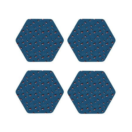

Tideii Bullfinches 1 for Leather Coasters 4 Pieces Anti-fouling and Anti-scalding Decorative Coasters Suitable for Restaurants Kitchens Coffee Shops-Hexagon