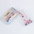 thumbnail image 6 of Independence Day Red White & Blue French Sheer Pink Almond Press-On Nails, Minimalist Nail Art, 24-Piece Detachable False Nails, 6 of 9