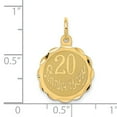 thumbnail image 2 of 14K Yellow Gold Happy 20th Anniversary Disc Charm, 2 of 4