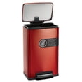thumbnail image 2 of g Stainless Steel Rectangular Step Can Freshener System, Trash Can (Cranberry Red, 13-Gallon),Trash can, 2 of 5