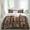 Dark Brown, variant on Wildlife Camels Set of 4 Bedding Quilt Covers, Deserts Animals Brown Geometric Rustic 4-Piece Bed Sheet Set with Extra Soft Bed Sheets Quilt Cover Pillowcase, Twin