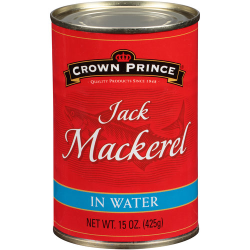 Crown Prince Jack Mackerel in Water, 15 oz