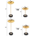 thumbnail image 2 of ​​Set of 2 Adjustable Height Side Tables -  Round Marble MDF Tops w/ Gold-Tone Metal Base, Multi-Level Cocktail & Display Stand for Living Room, Bedroom​​, 2 of 9