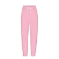 thumbnail image 4 of Drawstring Pants Women, Audhol Sweatpants for Women Pants Drawstring Casual Fashion Solid Color Cropped Pants Joggers for Women Pink 3XL, 4 of 5