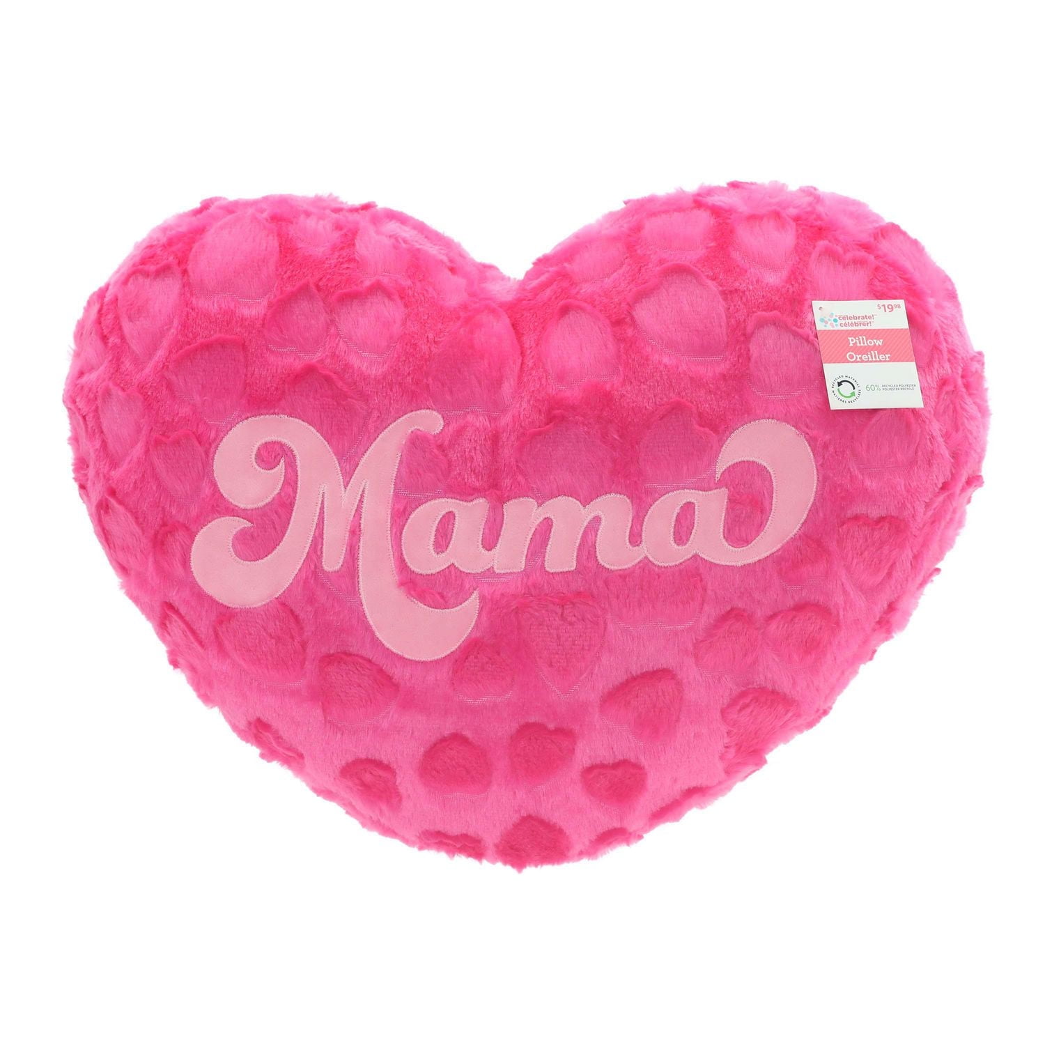 Mother's Day Mama Pink Heart Pillow