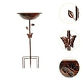 thumbnail image 6 of Vsenkes Bird Bath Bowl Easy to Clean Decorative Birdbath for Backyard Outdoors Patio Red Bronze Butterfly, 6 of 9
