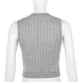 thumbnail image 7 of Xmyrz Womens Sweaters Casual Plaid Print Sleeveless Knitted Tank V-Neck Sweater Vest Leisure Cute Sweaters, 7 of 7