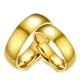 thumbnail image 1 of Par De Argollas Matrimonio Doradas De Acero Inoxidable, 1 of 1