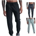 thumbnail image 6 of Lovskoo Sweatpants for Men Jogger Yoga Trendy Casual Solid Color Pockets Elastic Drawstring Sports Fitness Pants Gray, 6 of 6