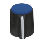 JK-905C-R Control Knob 1/4 in Shaft Black/Blue