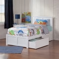 thumbnail image 1 of Madison Twin Wood Platform Bed with Footboard & Storage Drawers in White, 1 of 8