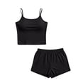 thumbnail image 5 of Hilenly Womens 2 Piece Lounge Sets Summer Outfits Spaghetti Strap Tank Top Short Matching Set Casual Travel Beach Vacation Clothes, 5 of 6