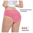 thumbnail image 3 of 3-Pack Christmas Red Underwear Women's Seamless Physiological Leak Proof Underwear Comfortable Elastic Close Fitting Underwear Menstrual High Flow Anti Side Leakage Underwear, 3 of 16