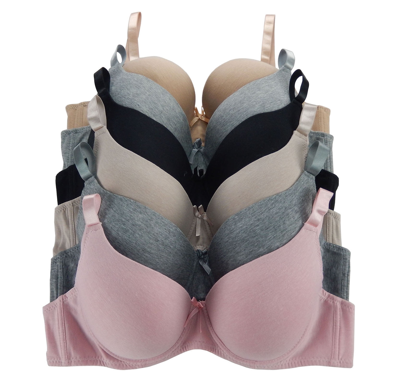 Women Bras 6 pack of Bra B cup C cup D cup DD cup Size 36D (S9284) 