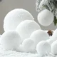 thumbnail image 4 of Bolas de espuma blanca para Navidad, adornos para árbol de Navidad, colgantes, bolas para fiestas, bodas, decoración del hogar, suministros para fiestas, 4 of 5