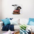thumbnail image 2 of Wynwood Studio Canvas Fashion Books Dachshund Fashion and Glam Books Wall Art Canvas Print Black Pastel Red 20x20, 2 of 3