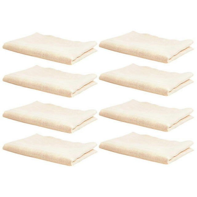 Baby Face Towel for Feeding Use Made of Soft Cotton in Beige Color Lightweight and Breathable 8 Pieces
