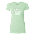 thumbnail image 2 of Wild Bobby Make Heaven Crowded Inspirational/Christian Women Slim Fit Junior Tee, Mint, X-Large, 2 of 5
