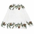 thumbnail image 4 of Plus Size Women's Christmas Santa & Tree Embroidered Cardigan Long Sleeve Round Neck Button Down Knit Sweater For Holiday Season, 4 of 6