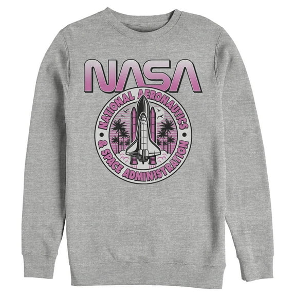 Men's NASA Shuttle Emblem Sweatshirt Athletic Heather 2X Large
