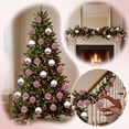 thumbnail image 2 of Fwttom Sequin Christmas Ball Ornaments Set of 16 Shatterproof Hanging Merry Christmas Tree Decorations for Holiday Gifts Xmas Decor, Pink, 2 of 7