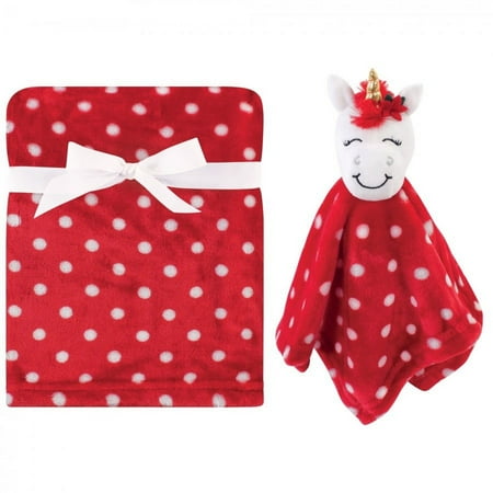 UPC: 0660168568851 | Hudson Baby Infant Plush Blanket with Security Blanket Christmas Unicorn One Size