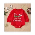 thumbnail image 3 of Elippeo Toddler Baby Sweatshirt Rompers 6M 12M 18M 24M Christmas Letter Print Casual Long Sleeve Jumpsuit for Newborn Girl Boy, 3 of 9