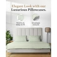 thumbnail image 4 of Good Sleep Bedding 1000 Thread Count 100% Egyptian Cotton Sage King Size Pillow Cases Set of 4, 4 of 8