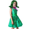 thumbnail image 2 of Disfraz Magwei Disgust para niñas con peluca, color verde, 7-8 años, 2 of 7