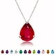 thumbnail image 1 of JeenMata Elegante Collar con Colgante Deslizante Solitario con Forma de Pera de 1,5 TCW con Rubí, Piedra Natal de Julio, Chapado en Oro Blanco, 1 of 5