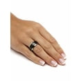 thumbnail image 3 of PalmBeach Jewelry Two-Tone Stainless Steel Wedding Band in Black or Gold Ion-Plated, 3 of 6
