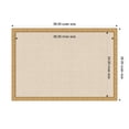 thumbnail image 5 of Kate and Laurel Framed Fabric Pinboard 38 x 26, Neutral Weave Printed Linen Decorative Bulletin Board for Use as a Vision Board or Wall Organization, Lila Gold Frame, 5 of 8