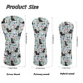 thumbnail image 6 of Uorisanigo Golf Club Head Covers Soft PU Leather Flower Dachshund Golf Driver Fairway Wood Hybrid Headcover Head Cover, 3 Pack Essential Accessories, Stain-Resistant, 6 of 7