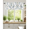 thumbnail image 2 of Curtain Valance for Windows,Farmhouse Watercolor Eucalyptus Leaves Kitchen Valances Rod Pocket Short Curtains,Blue Green Plants Window Treatment Panel for Bedroom Bathroom 42x12in, 2 of 9