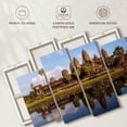 thumbnail image 6 of Elephant Stock Angkor Wat Reflection Wall Art - Horizontal Multi Panel Canvas - Living Room Wall Decor - Religion And Spirituality Multi Panel - Blue And Brown Decor - 43" x 27", 6 of 8