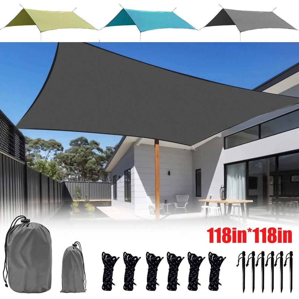 10x10ft Waterproof Camping Tarp, Lightweight Camping Tarp Sun Shelter