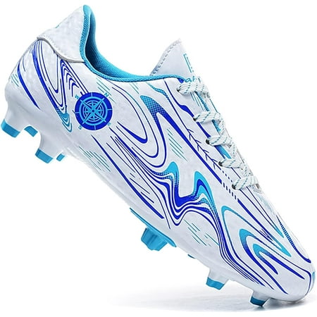 

Boys Fashion Soccer Cleats Outdoor/Indoor Athletic Youth Flexible Football Shoes Ground Training Sneakers Lightweight Comfortable Little Kids/Big Kids