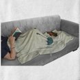 thumbnail image 6 of Hedgehog Soft Flannel Fleece Throw Blanket, Babynimal with Scarf Trying to Catch Her Umbrellon Windynd Rainy Day, Cozy Plush for Indoor and Outdoor Use, 60" x 80", Multicolor, by Ambesonne, 6 of 6